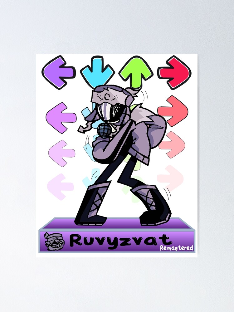 "RUV The FNF (remastered)" Poster for Sale by SJarkCube | Redbubble