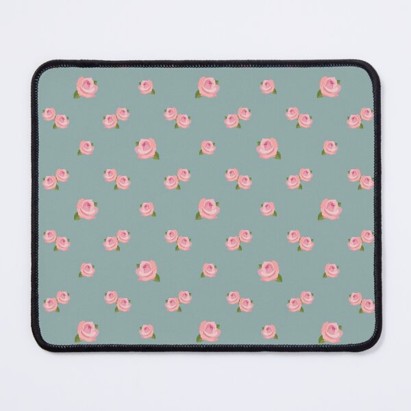 Item preview, Pink Roses Repeat Pattern on Teal designed and sold by NataliePaskell.