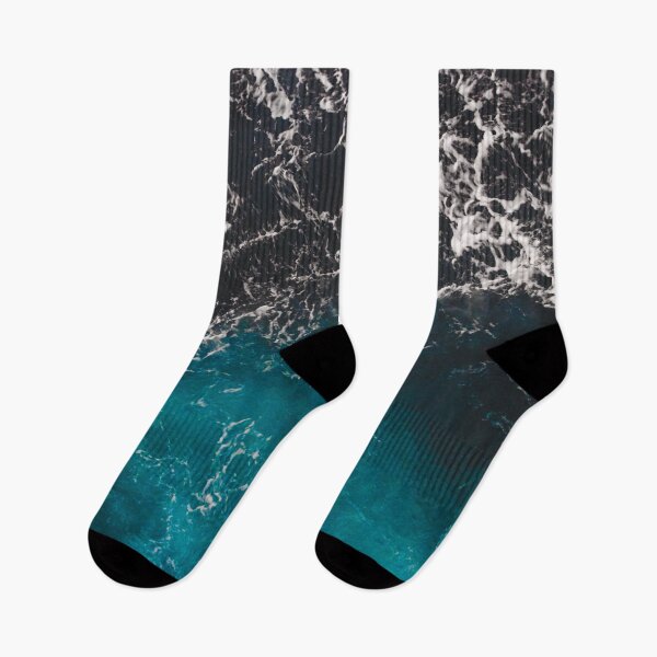 Item preview, Wavy foamy blue black ombre sea water Summer abstract designed and sold by PLdesign.