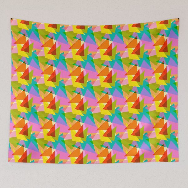 Item preview, Retro Colorful Triangles Pattern designed and sold by trajeado14.