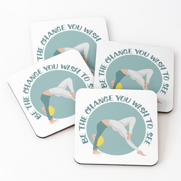 Item preview, Be The Change You Wish To See - Yoga Pose Blonde Girl designed and sold by SoccaTamam.