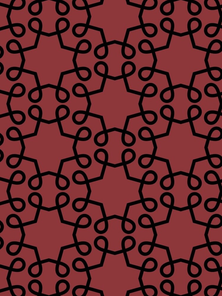 Imagen 5 de 5, Funda de iPhone con la obra Red and Black Swirl Shape Tile Pattern Pairs Sherwin Williams 2022 Popular Color Red Bay SW 6321, diseñada y vendida por ColorOfTheYears.