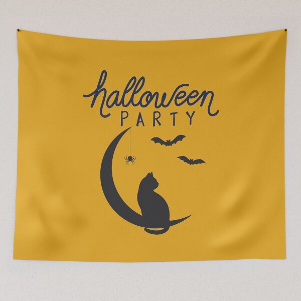 Item preview, Halloween Black Cat on the Moon designed and sold by LamaraK.