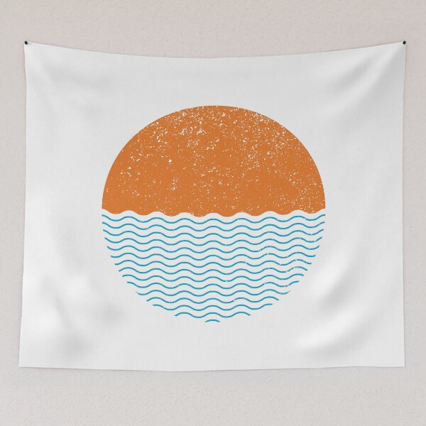 Item preview, Graphic Sun Sea Circle (Colour on White) designed and sold by STUDIO-72.