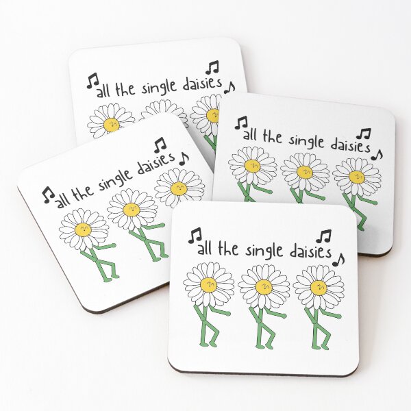 Item preview, All the single daisies - Flower pun designed and sold by The Agreeable Raven.