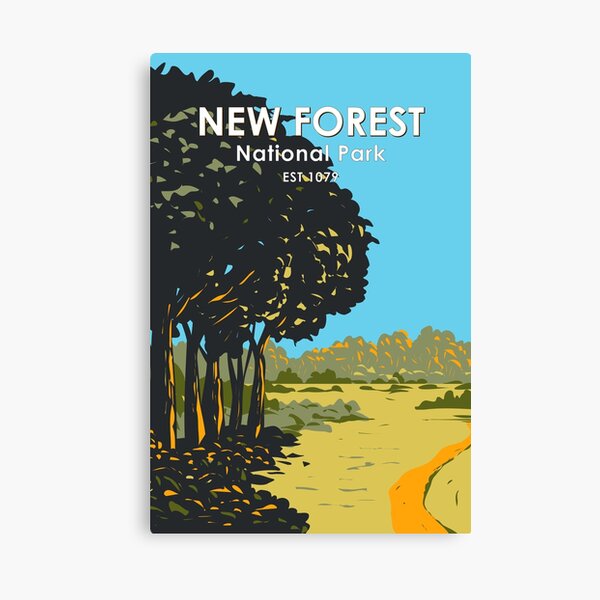 New Forest National Park England Vintage Canvas Print