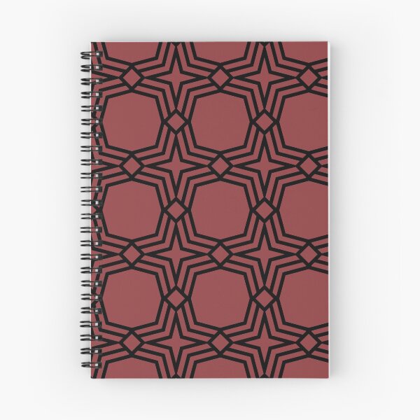 Artikelvorschau, Red and Black Minimal Star Shape Tile Pattern Pairs Sherwin Williams 2022 Popular Color Red Bay SW 6321 entworfen und verkauft von ColorOfTheYears.