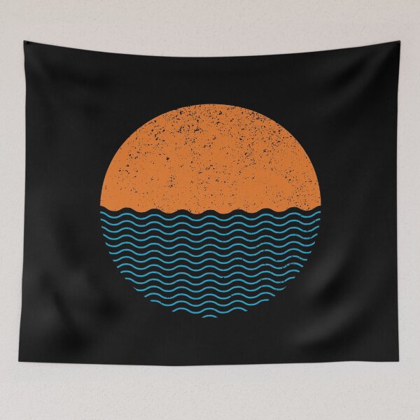 Item preview, Graphic Sun Sea Circle (Colour on Black) designed and sold by STUDIO-72.