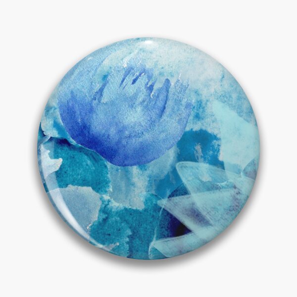Item preview, Blue and Turquoise Flowers on Stormy Ocean Background 2of2 designed and sold by DzineVine.