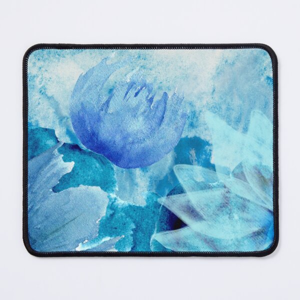 Item preview, Blue and Turquoise Flowers on Stormy Ocean Background 2of2 designed and sold by DzineVine.