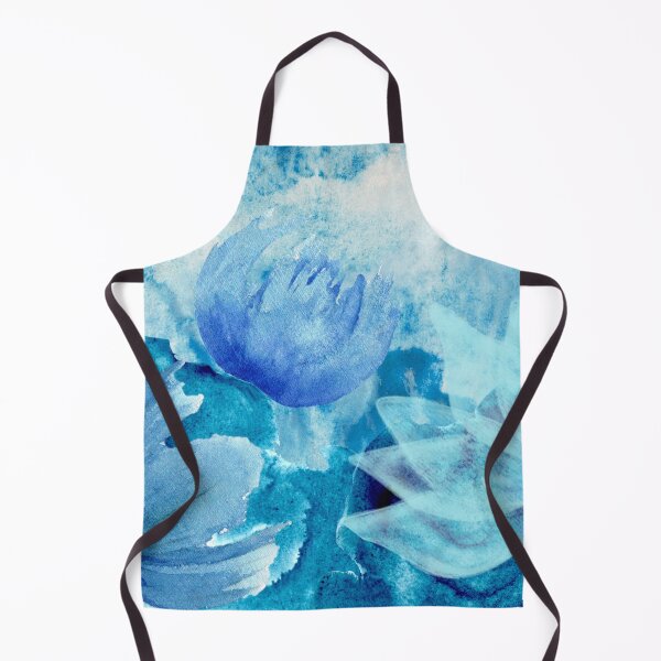 Item preview, Blue and Turquoise Flowers on Stormy Ocean Background 2of2 designed and sold by DzineVine.
