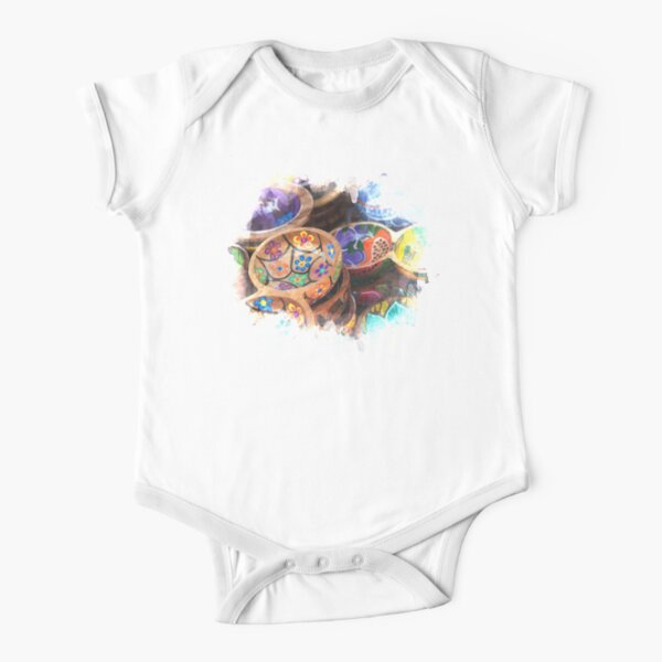 Cuencos Mexicanos - Mexican Bowls Short Sleeve Baby One-Piece