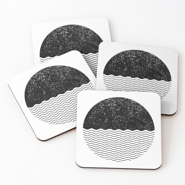 Item preview, Graphic Sun Sea Circle (Black on White) designed and sold by STUDIO-72.