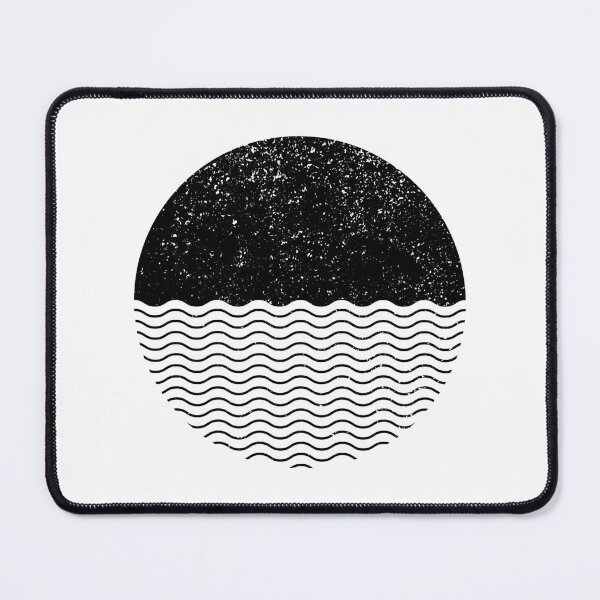 Item preview, Graphic Sun Sea Circle (Black on White) designed and sold by STUDIO-72.