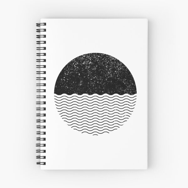 Item preview, Graphic Sun Sea Circle (Black on White) designed and sold by STUDIO-72.