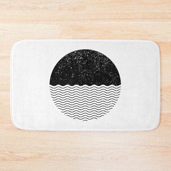 Item preview, Graphic Sun Sea Circle (Black on White) designed and sold by STUDIO-72.