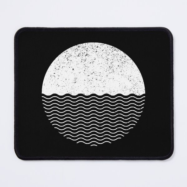 Item preview, Graphic Sun Sea Circle (White on Black) designed and sold by STUDIO-72.