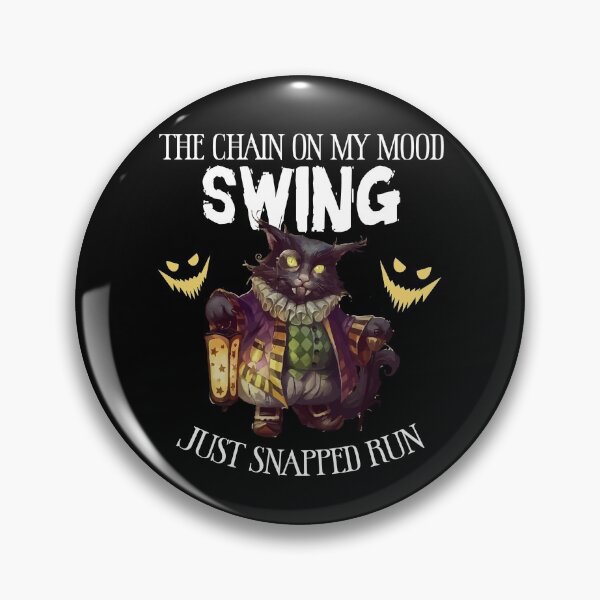 Item preview, The Chain On My Mood Swing Just Snapped Halloween Cat designed and sold by Dressed For  Duty.