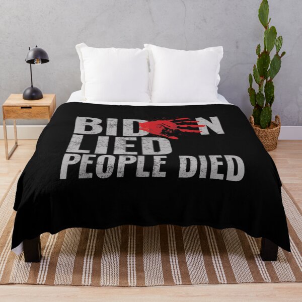 Item preview,  Biden Lied People Died Bloody Handprint designed and sold by rubysheila.