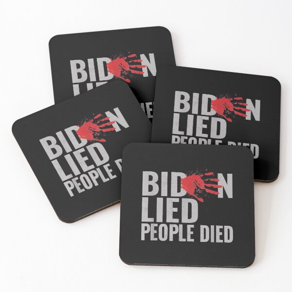 Item preview,  Biden Lied People Died Bloody Handprint designed and sold by rubysheila.