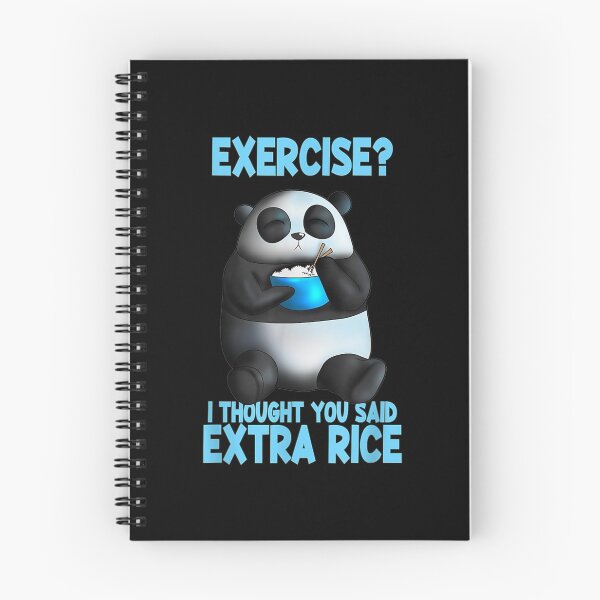 Item preview,  Exercise Thought You Said Extra Rice Panda Bear Bamboo designed and sold by suzanso.