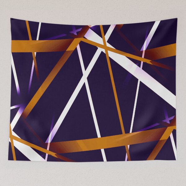 Item preview, Seamless Orange Brown and White Strips Pattern Blue Background designed and sold by taiche.