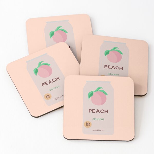 Item preview, Peach Soft Drink Juice Japanese Aesthetic Pastel Kawaii designed and sold by candymoondesign.