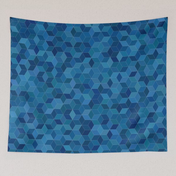 Item preview, Blue squares wall designed and sold by RafaelLima7.