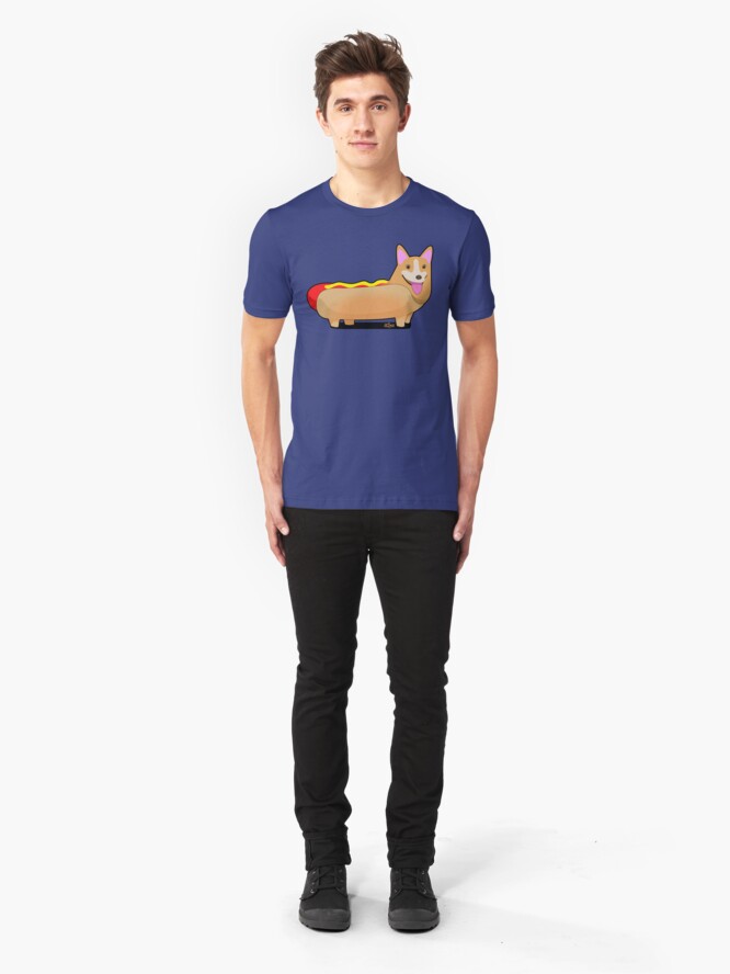 Alternate view of Corgi Hotdog Slim Fit T-Shirt