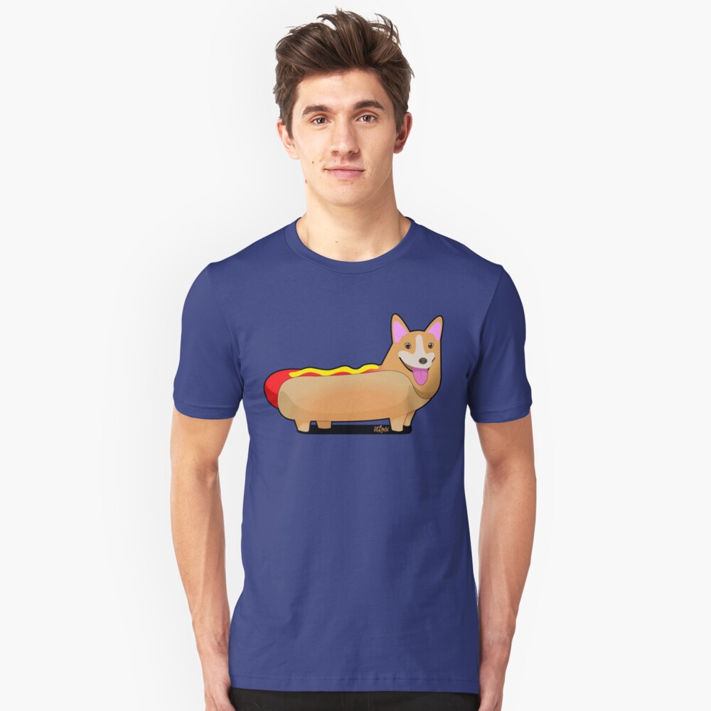Corgi Hotdog Slim Fit T-Shirt