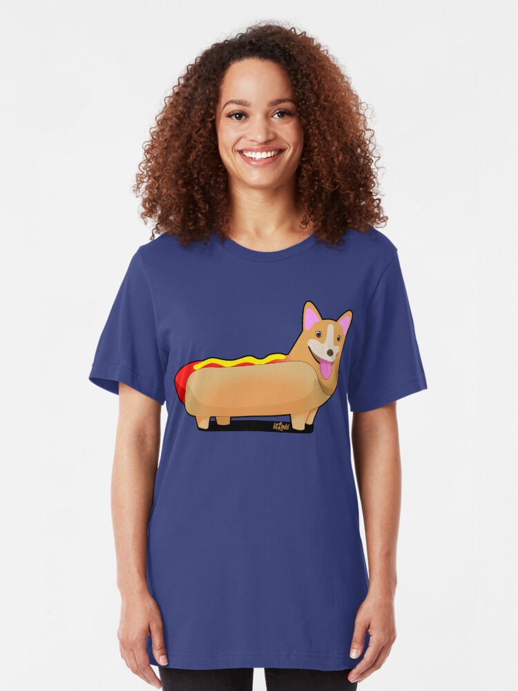 Alternate view of Corgi Hotdog Slim Fit T-Shirt