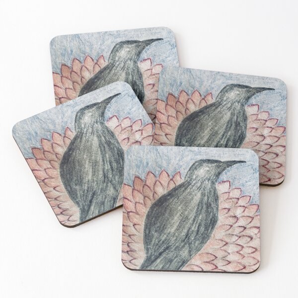 Item preview, Black Bird on a Pink Flower designed and sold by Rebekah Walker.