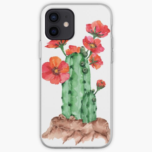 Rot blühender Kaktus iPhone Flexible Hülle