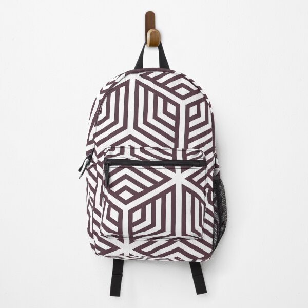 Artikelvorschau, Dark Purple and White Striped Cube Pattern Pairs Sherwin Williams 2022 Popular Color Blackberry SW 7577 entworfen und verkauft von ColorOfTheYears.