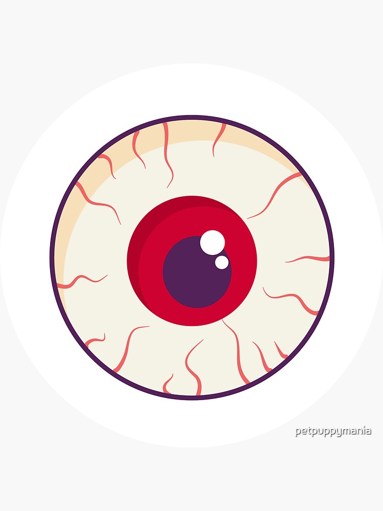 "Scary Monster Eye Halloween Sticker Design" Sticker for Sale by