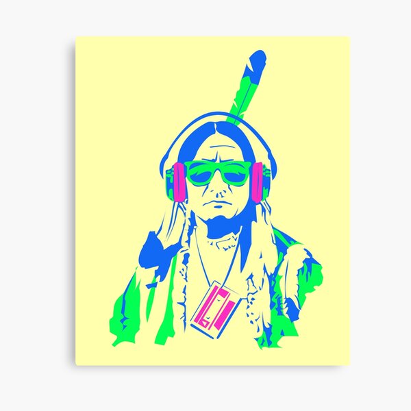 Item preview, Sitting Bull Neon Design 2 designed and sold by Eyanosa Native Design.