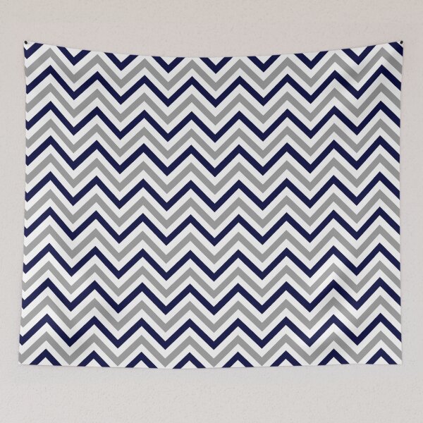 Item preview, Navy & Grey Herringbone designed and sold by The Wellington Boot.