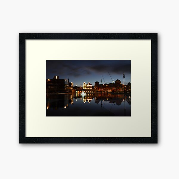 The Mirror Pool at Night Framed Art Print
