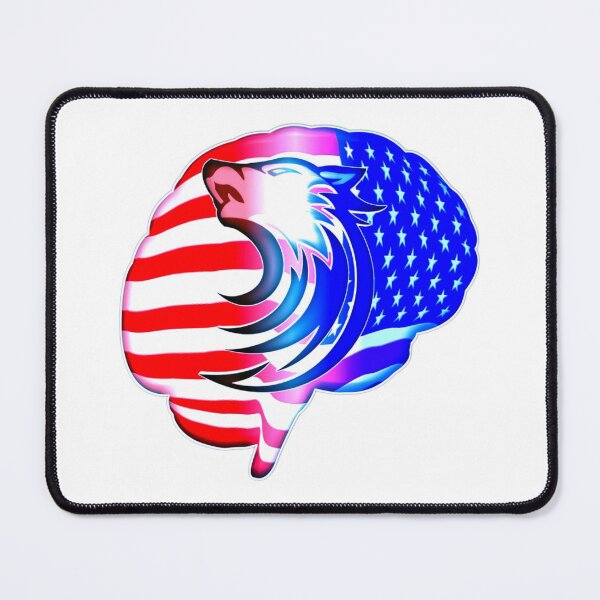 Item preview, Beautiful American Flag With Wolf Design designed and sold by Zareen Sayyed.