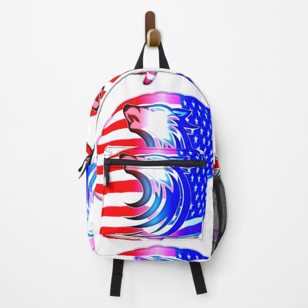 Item preview, Beautiful American Flag With Wolf Design designed and sold by Zareen Sayyed.