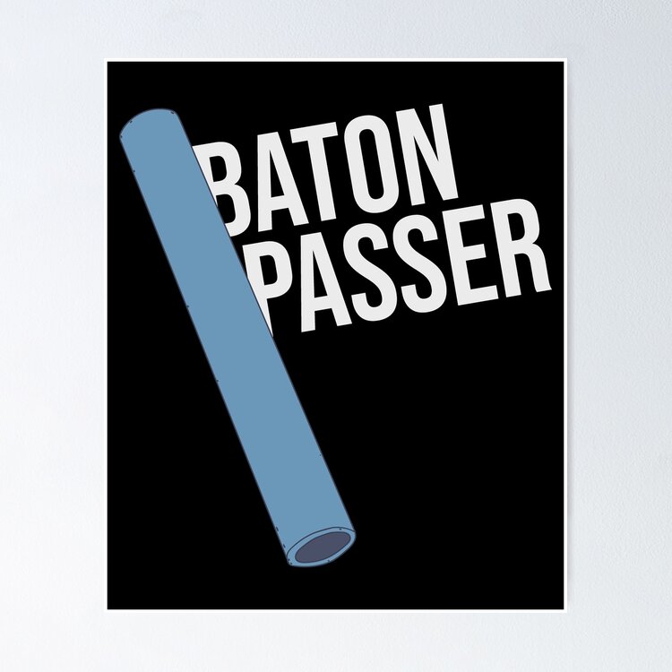 Baton Pass Text - Track and Field - Relay Race Sticker
