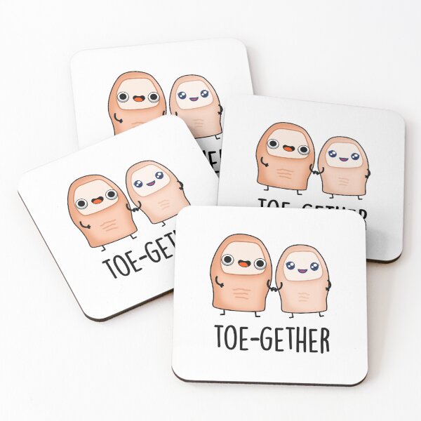 Item preview, Toe-gether Cute Big Toe Puns designed and sold by punnybone.