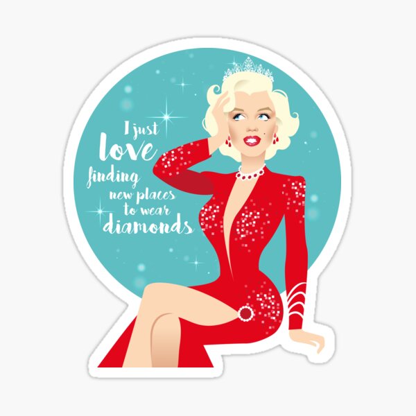 Love finding new places to wear diamonds Sticker