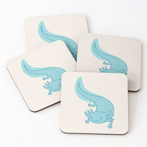 Item preview, Smiling cute aqua blue Axolotl designed and sold by MadaFaCose.