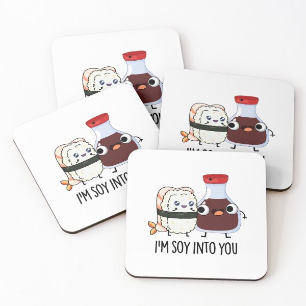 Item preview, I'm Soy Into You Cute Soy Sauce Puns designed and sold by punnybone.