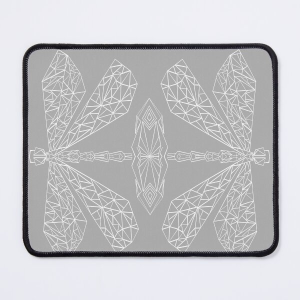 Item preview, Grey Geometric Dragonfly designed and sold by Thedragonflyart.