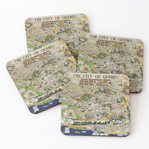 Item preview, 1932 Vintage Map of Quebec City designed and sold by Gin  Neko.