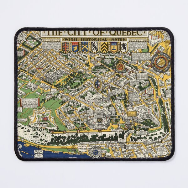 Item preview, 1932 Vintage Map of Quebec City designed and sold by Gin Neko.