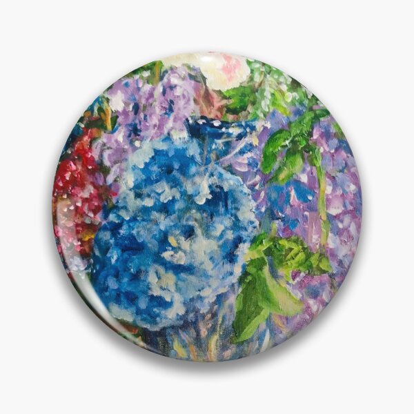 Artikelvorschau, Blauregen und verschiedene Blumen in blauer Vase entworfen und verkauft von daniels.