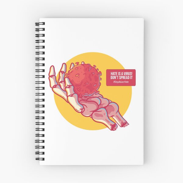 Aperçu de l'œuvre La haine est un virus, ne le propagez pas #StopAsianHate créée et vendue par StickerbashCo.